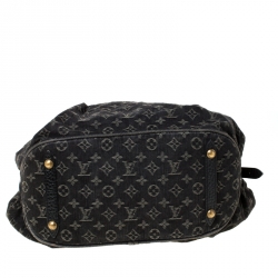 Pre Owned Louis Vuitton Black Monogram Denim Large Surya Hobo 