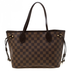 Louis Vuitton Damier Ebene Canvas Neverfull PM Bag