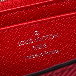 Pre Owned Louis Vuitton Coquelicot Epi Leather Twist Wallet