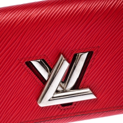 Pre Owned Louis Vuitton Coquelicot Epi Leather Twist Wallet