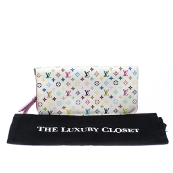 Louis Vuitton White Monogram Multicolore Insolite Wallet