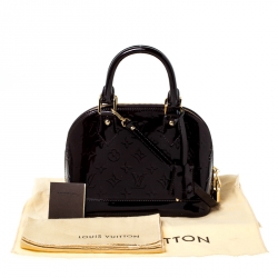 Pre Owned Louis Vuitton Amarante Monogram Vernis Alma BB Bag