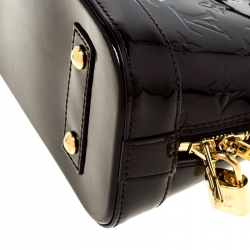 Pre Owned Louis Vuitton Amarante Monogram Vernis Alma BB Bag