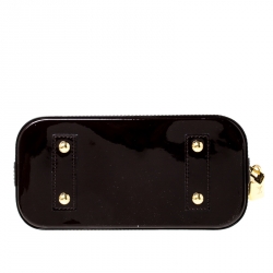 Pre Owned Louis Vuitton Amarante Monogram Vernis Alma BB Bag