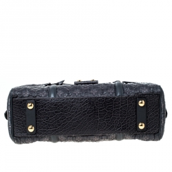 Pre Owned Louis Vuitton Navy Blue Gris Monogram Limited Edition Volupte Beaute Bag