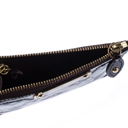 Pre Owned Louis Vuitton Amarante Monogram Vernis Key Pouch