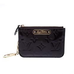 Pre Owned Louis Vuitton Amarante Monogram Vernis Key Pouch