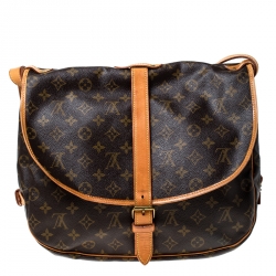 Pre Owned Louis Vuitton Monogram Canvas Saumur 35 Messenger Bag