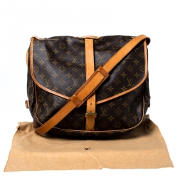 Pre Owned Louis Vuitton Monogram Canvas Saumur 35 Messenger Bag