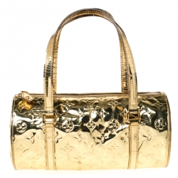 مملوكة مسبقًا حقيبة لوي فيتون ميرور بابيليون ذهبي مونوغرامي إصدار محدود