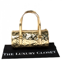 مملوكة مسبقًا حقيبة لوي فيتون ميرور بابيليون ذهبي مونوغرامي إصدار محدود