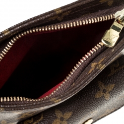 Pre Owned Louis Vuitton Monogram Canvas Partition Wristlet