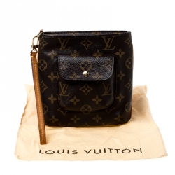 Pre Owned Louis Vuitton Monogram Canvas Partition Wristlet