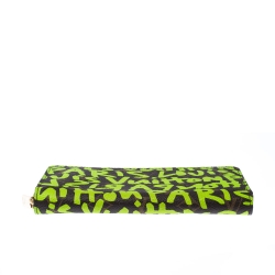 Pre Owned  Louis Vuitton Green Graffiti Stephen Sprouse Limited Edition Zippy Wallet