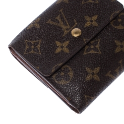 Pre Owned محفظة لوي فيتون كومباكت قلاب كانفاس مونوغرامي 