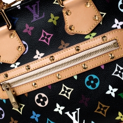 Pre Owned Louis Vuitton Black Monogram Multicolore Alma PM Bag