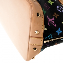 Pre Owned Louis Vuitton Black Monogram Multicolore Alma PM Bag