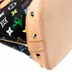 Pre Owned Louis Vuitton Black Monogram Multicolore Alma PM Bag