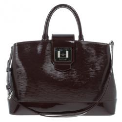 مملوكة مسبقًا Louis Vuitton Quetshe Patent Epi Leather Mirabeau Tote