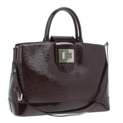 مملوكة مسبقًا Louis Vuitton Quetshe Patent Epi Leather Mirabeau Tote