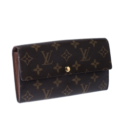 Pre Owned Louis Vuitton Monogram Canvas Sarah Continental Wallet