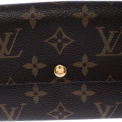 Pre Owned Louis Vuitton Monogram Canvas Sarah Continental Wallet