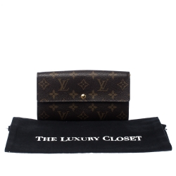 Pre Owned Louis Vuitton Monogram Canvas Sarah Continental Wallet
