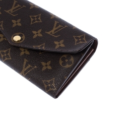 Pre Owned محفظة كونتينينتال لوي فيتون سارا كانفاس مونوغرامي