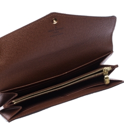 Pre Owned محفظة كونتينينتال لوي فيتون سارا كانفاس مونوغرامي