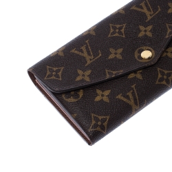 Pre Owned محفظة كونتينينتال لوي فيتون سارا كانفاس مونوغرامي