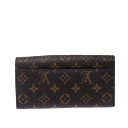 Pre Owned محفظة كونتينينتال لوي فيتون سارا كانفاس مونوغرامي