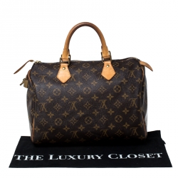 Pre Owned Louis Vuitton Monogram Canvas Speedy 30 Bag