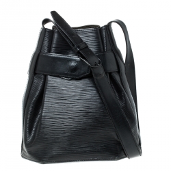 Louis Vuitton Black Epi Leather Sac D'Epaule PM Bag Louis Vuitton