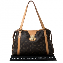Pre Owned Louis Vuitton Brown Monogram Canvas Stresa PM Bag