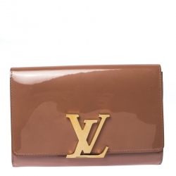 Louis Vuitton Rose Florentine Patent Leather Louise EW Clutch