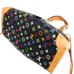 Pre Owned Louis Vuitton Black Multicolor Monogram Canvas Ursula Bag