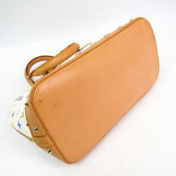 Pre Owned Louis Vuitton Blanc Multicolor Monogram Alma PM Bag