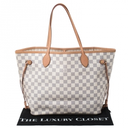 Louis Vuitton Damier Azur Canvas Neverfull MM Bag