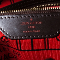 Pre Owned Louis Vuitton Damier Ebene Canvas Neverfull MM Bag