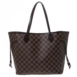 Pre Owned Louis Vuitton Damier Ebene Canvas Neverfull MM Bag