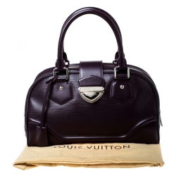 Pre Owned Louis Vuitton Purple Epi Leather Bowling Montaigne GM Bag