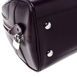 Pre Owned Louis Vuitton Purple Epi Leather Bowling Montaigne GM Bag