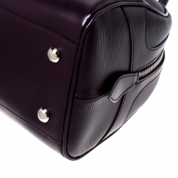 Pre Owned Louis Vuitton Purple Epi Leather Bowling Montaigne GM Bag