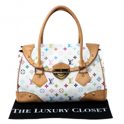 مملوكة مسبقًا Louis Vuitton White Monogram Multicolore Canvas Beverly GM Bag