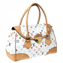مملوكة مسبقًا Louis Vuitton White Monogram Multicolore Canvas Beverly GM Bag