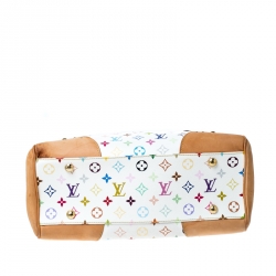 مملوكة مسبقًا Louis Vuitton White Monogram Multicolore Canvas Beverly GM Bag