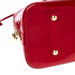 Pre Owned حقيبة لوي فيتون ألما فيرنيه مونوغرامي دامور حمراء تفاحية GM