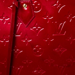 Pre Owned حقيبة لوي فيتون ألما فيرنيه مونوغرامي دامور حمراء تفاحية GM