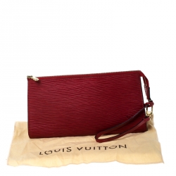 Pre Owned Louis Vuitton Red Epi Leather Pochette Accessoires