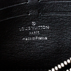 Louis Vuitton Black Monogram  Mahina Leather Zippy Wallet